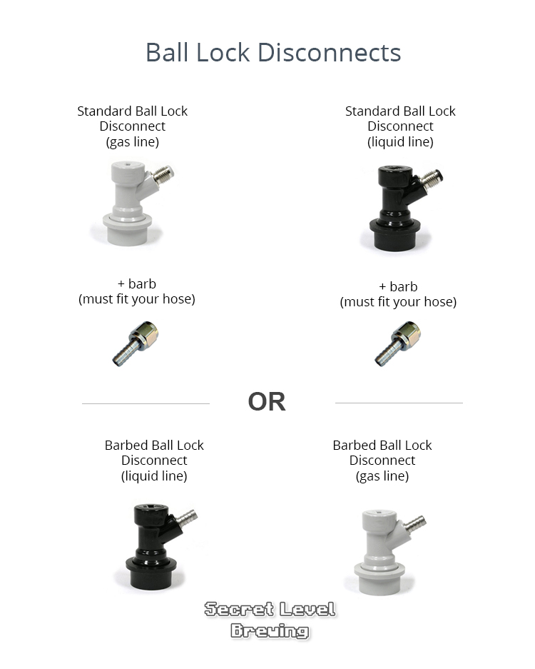 Ball lock disconnect types