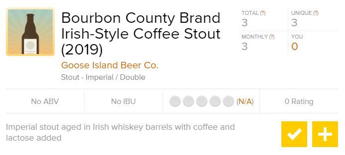 Bourbon County Brand Irish-Style Coffee Stout 2019